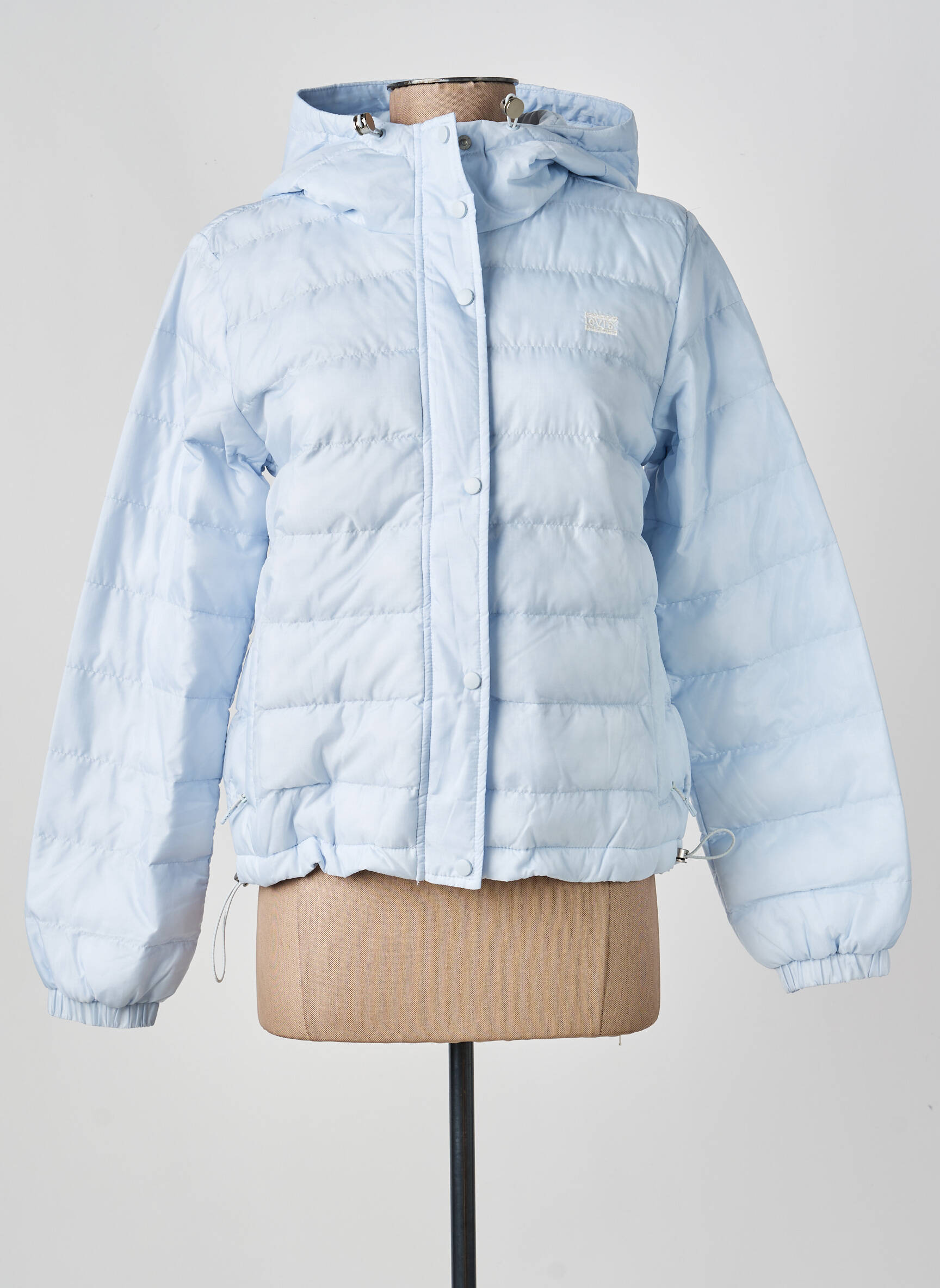 Doudoune manches longues a capuche bleu LEVI'S femme