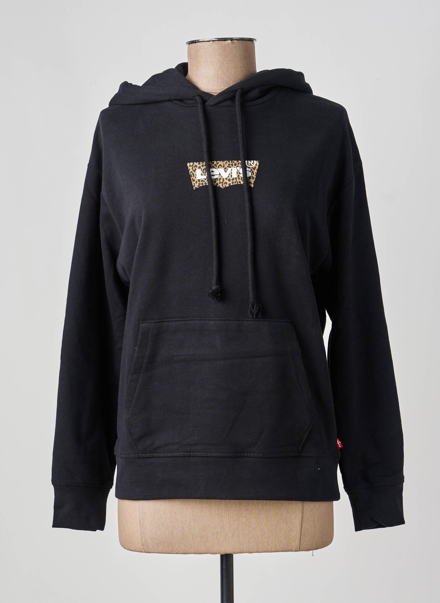Sweat-shirt à capuche stretch manches longues noir LEVI'S femme