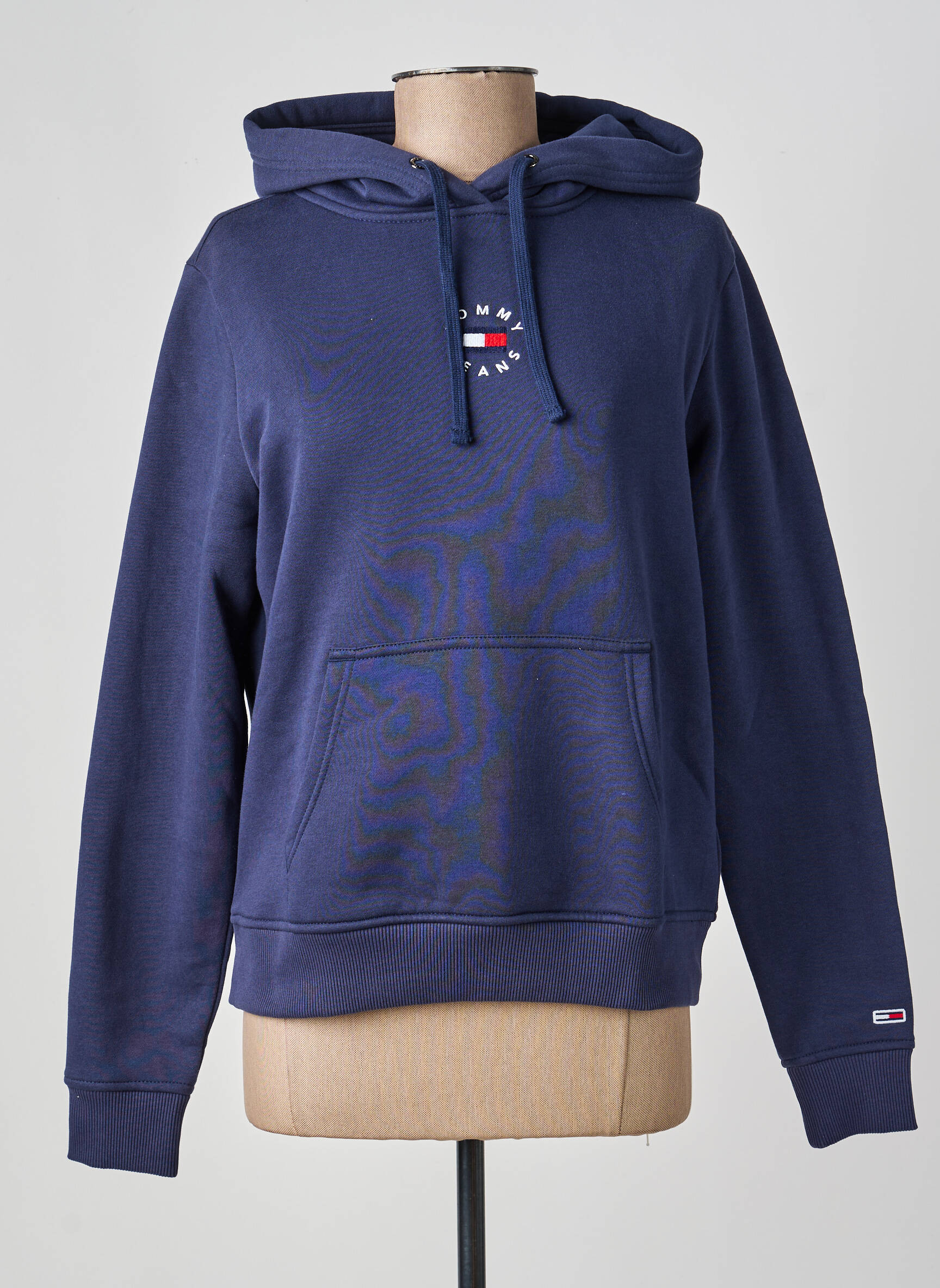 Sweat-shirt à capuche broderie manches longues bleu TOMMY HILFIGER femme