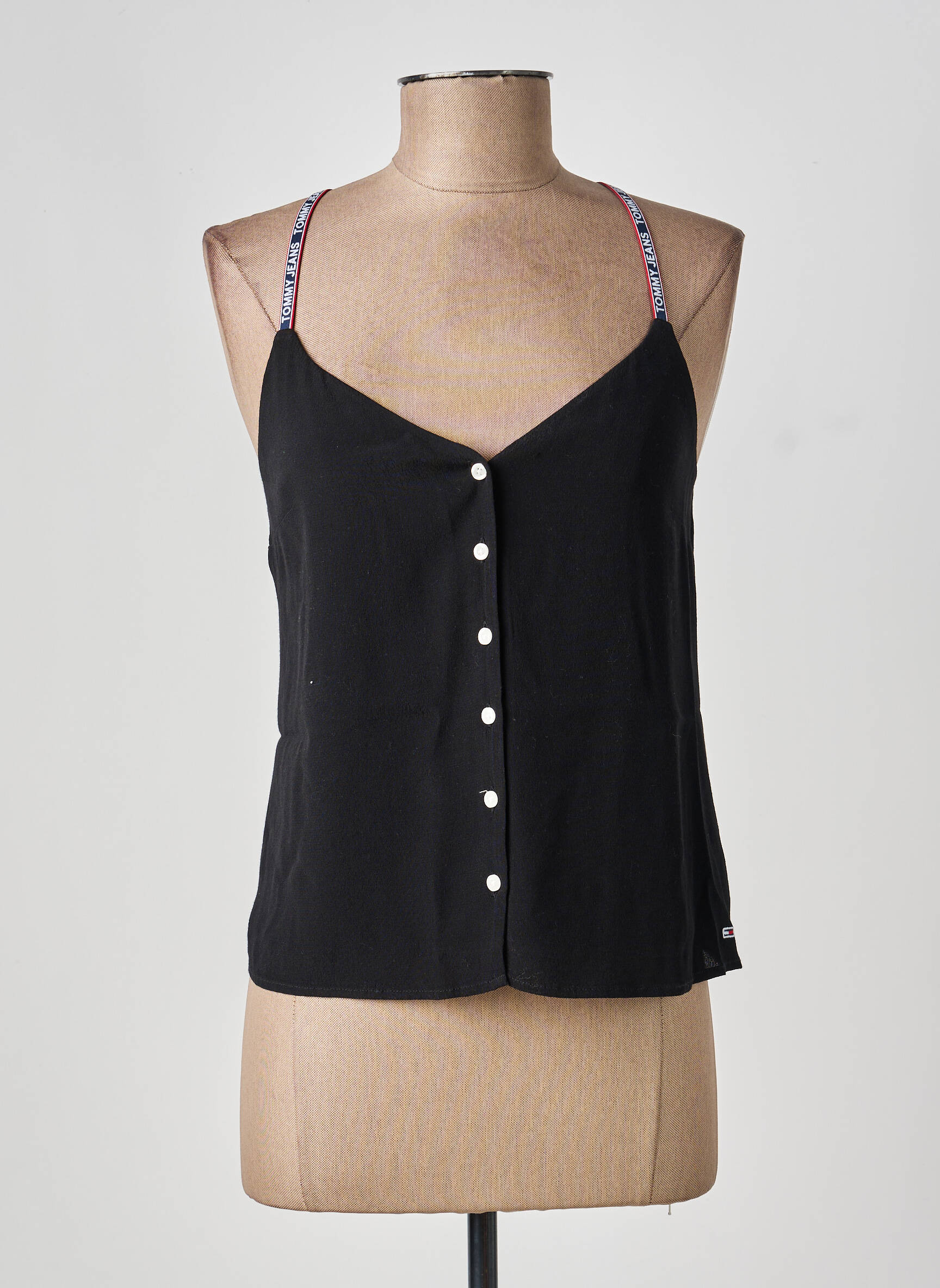 Top stretch fines bretelles noir TOMMY HILFIGER femme