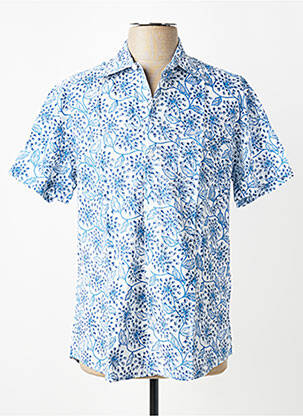Chemise manches courtes imprimé fantaisie bleu SINOE BY BAMBOO'S homme