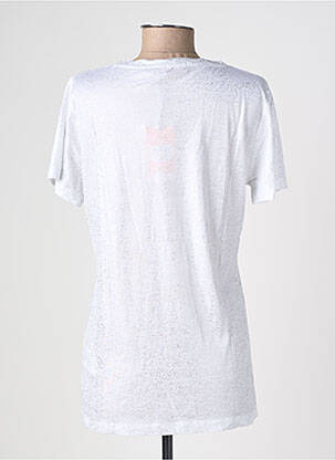 T-shirt sérigraphie floquée manches courtes blanc TRUSSARDI JEANS femme