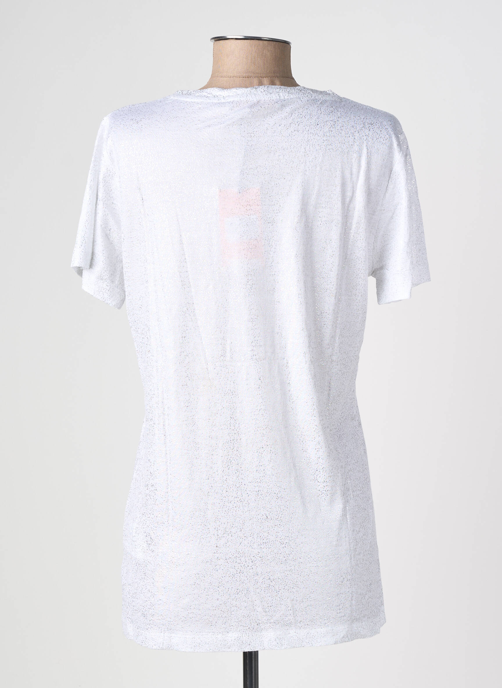 T-shirt sérigraphie floquée manches courtes blanc TRUSSARDI JEANS femme