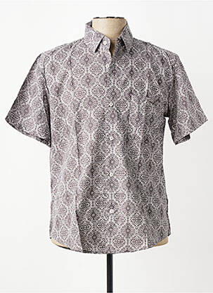 Chemise manches courtes imprimé fantaisie gris SINOE BY BAMBOO'S homme