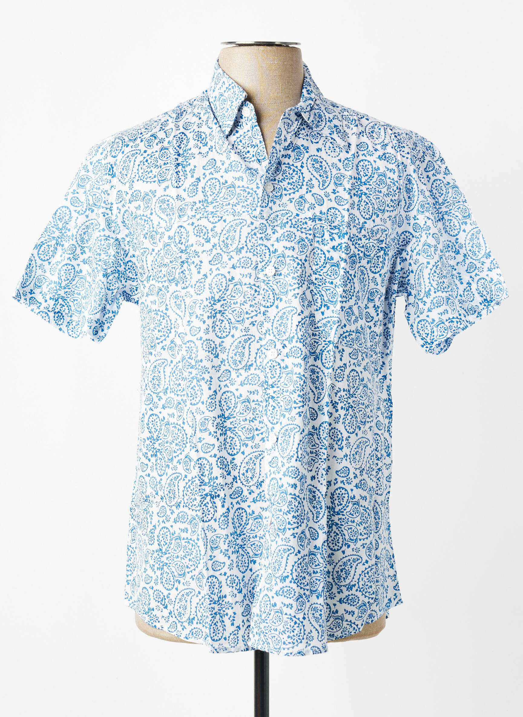 Chemise manches courtes imprimé fantaisie bleu SINOE BY BAMBOO'S homme