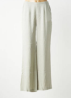 Pantalon large fermeture zip latéral taille normale vert ESE O ESE femme
