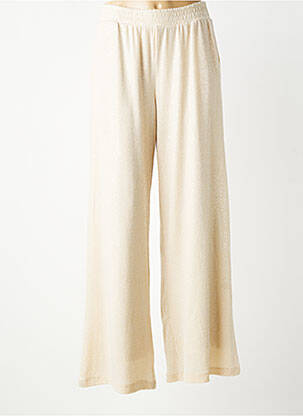 Pantalon large taille normale taille normale beige IMPREVU femme