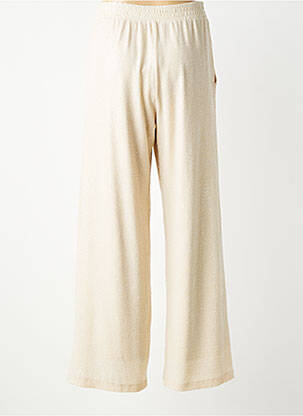 Pantalon large taille normale taille normale beige IMPREVU femme