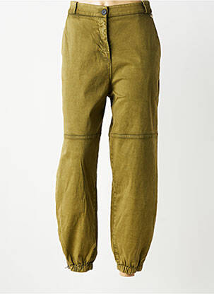 Pantalon droit stretch taille normale vert SOUVENIR femme