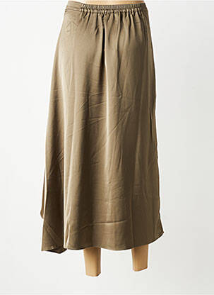 Jupe longue coupe droite vert ORFEO femme
