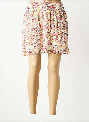 Jupe courte taille élastique rose LAURE + MAX femme