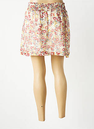 Jupe courte taille élastique rose LAURE + MAX femme