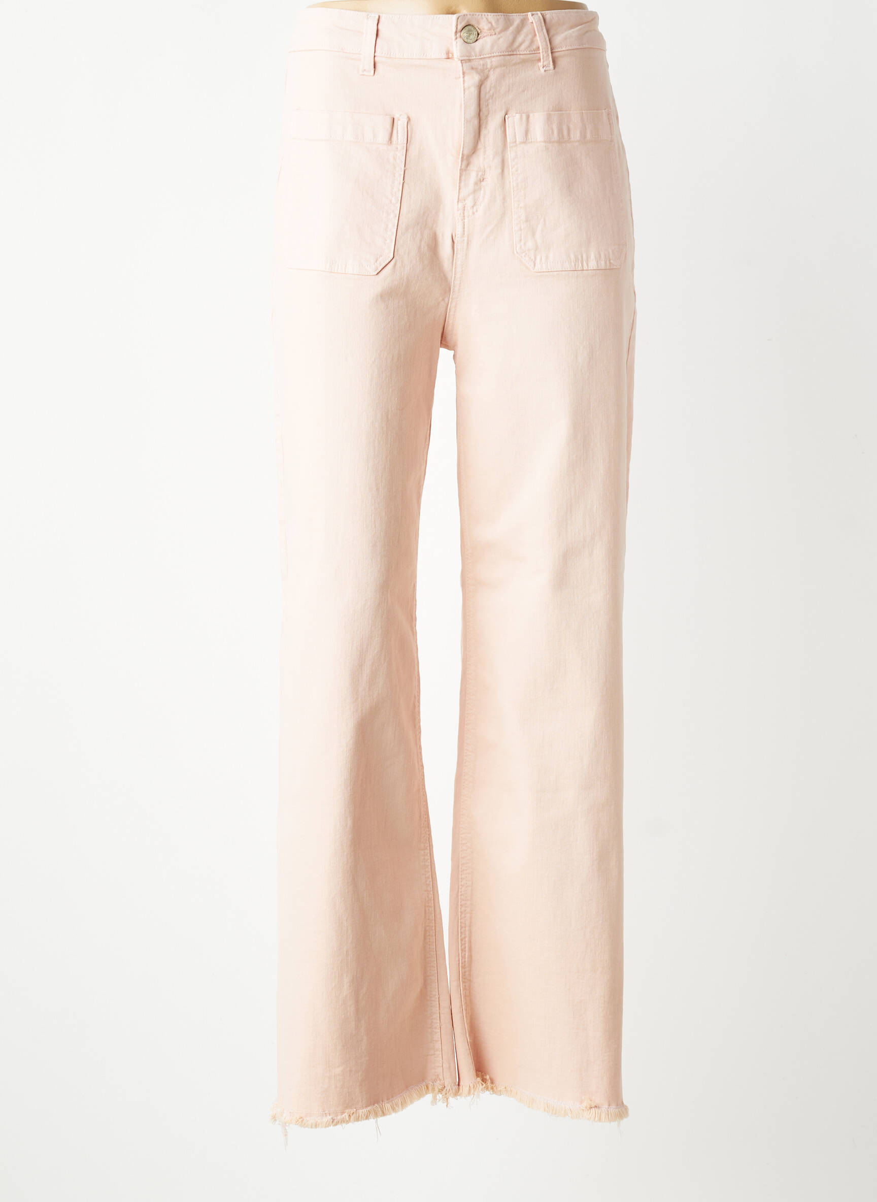 Pantalon droit stretch taille normale rose MUSE femme