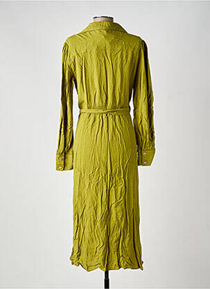 Robe longue manches longues manches longues vert ORFEO femme