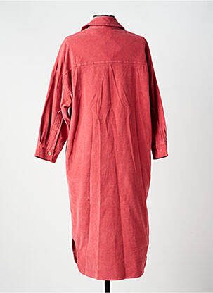 Robe mi-longue manches longues manches longues rose IMPREVU femme