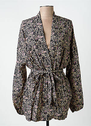 Veste kimono manches longues noir LAURE + MAX femme