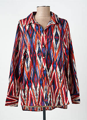 Chemisier coupe cintrée manches longues rouge ORFEO femme