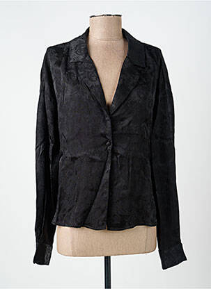 Chemisier coupe fluide manches longues noir LAURE + MAX femme