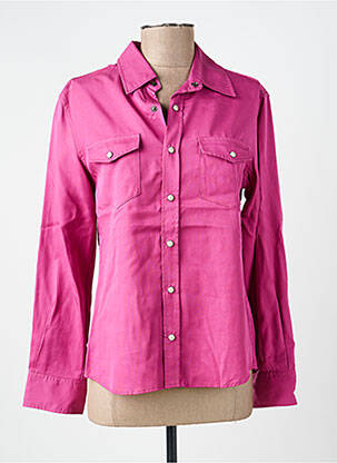 Chemisier coupe cintrée manches longues rose ORFEO femme