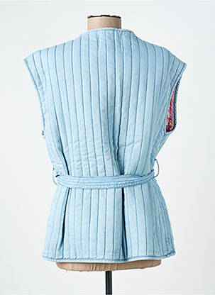 Gilet sans manche poches bleu ORFEO femme