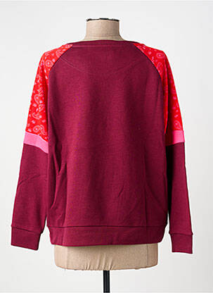 Sweat-shirt broderie manches longues rouge ANOUK ET NINON femme