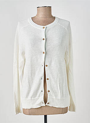 Gilet manches longues col rond beige WHITE STUFF femme