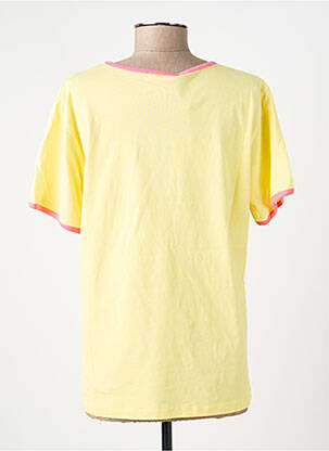 T-shirt sérigraphie manches courtes jaune IMPREVU femme