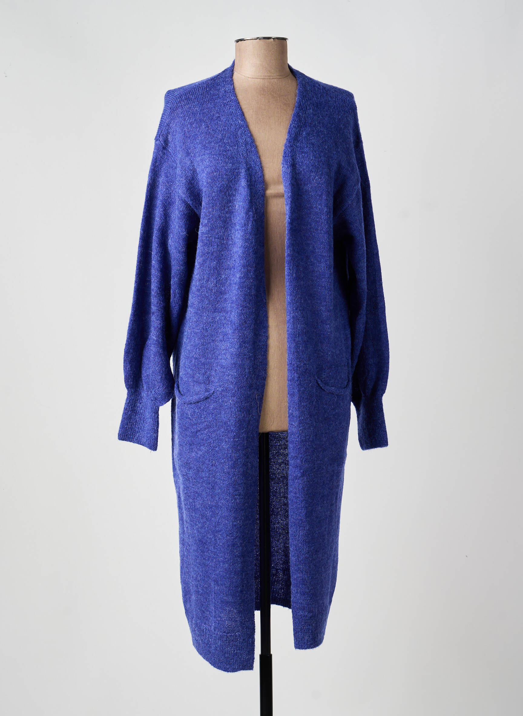 Gilet manches longues stretch bleu ORFEO femme