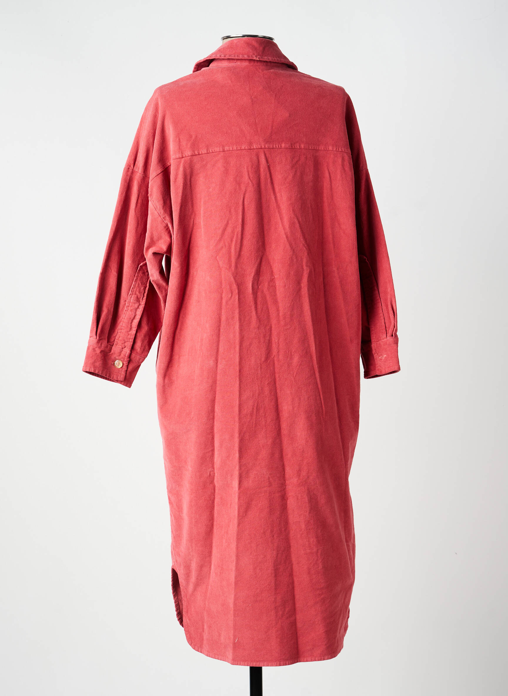 Robe mi-longue manches longues manches longues rose IMPREVU femme