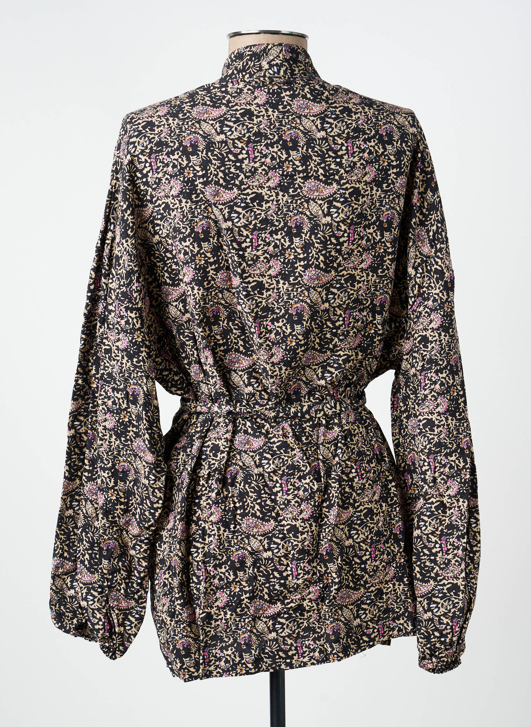 Veste kimono manches longues noir LAURE + MAX femme