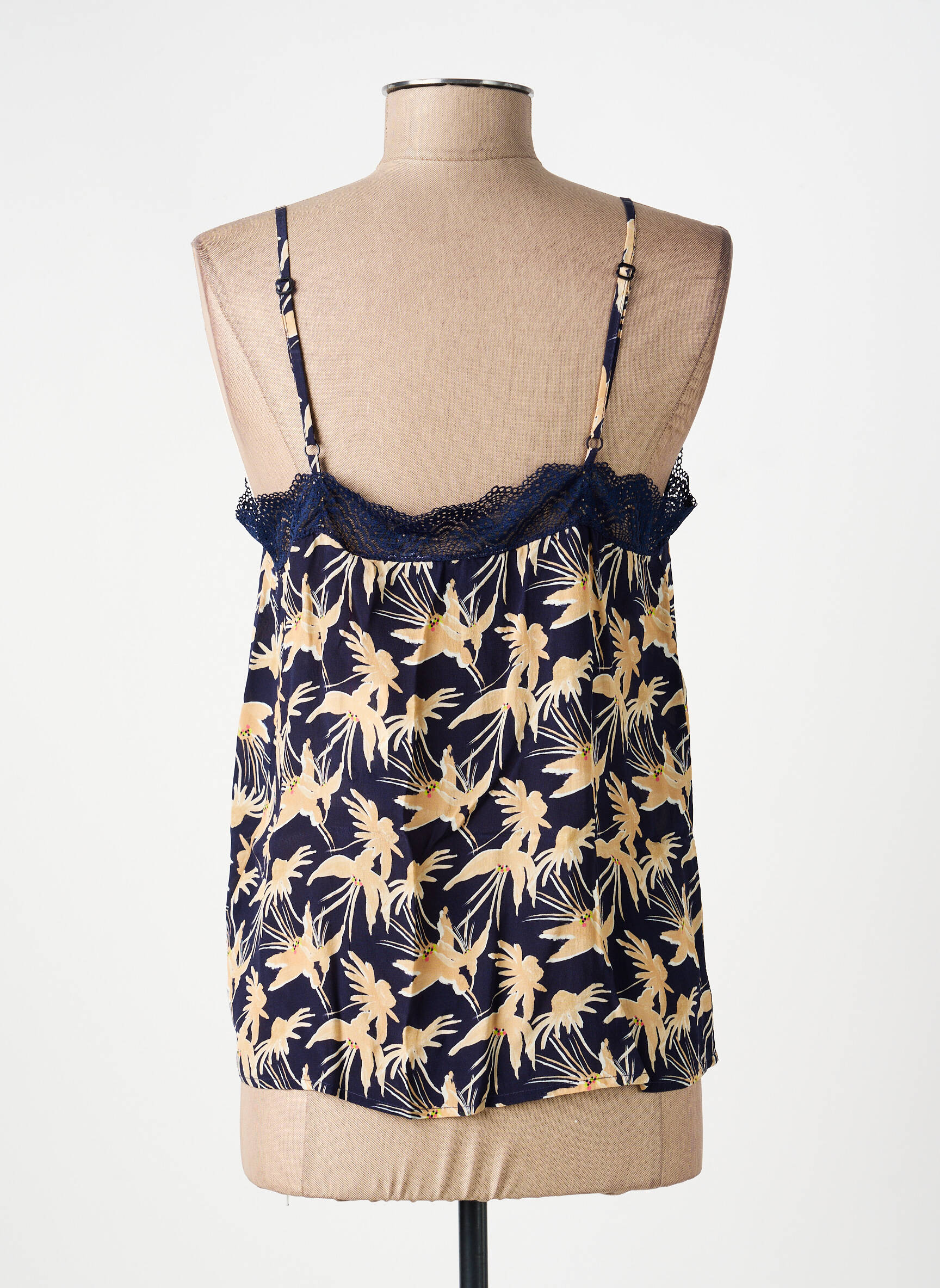 Top manches bretelles ajustables fines bretelles bleu POM AMSTERDAM femme