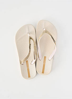 Tongs bout ouvert talon plat jusqu'à 3cm beige IPANEMA femme