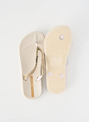 Tongs bout ouvert talon plat jusqu'à 3cm beige IPANEMA femme
