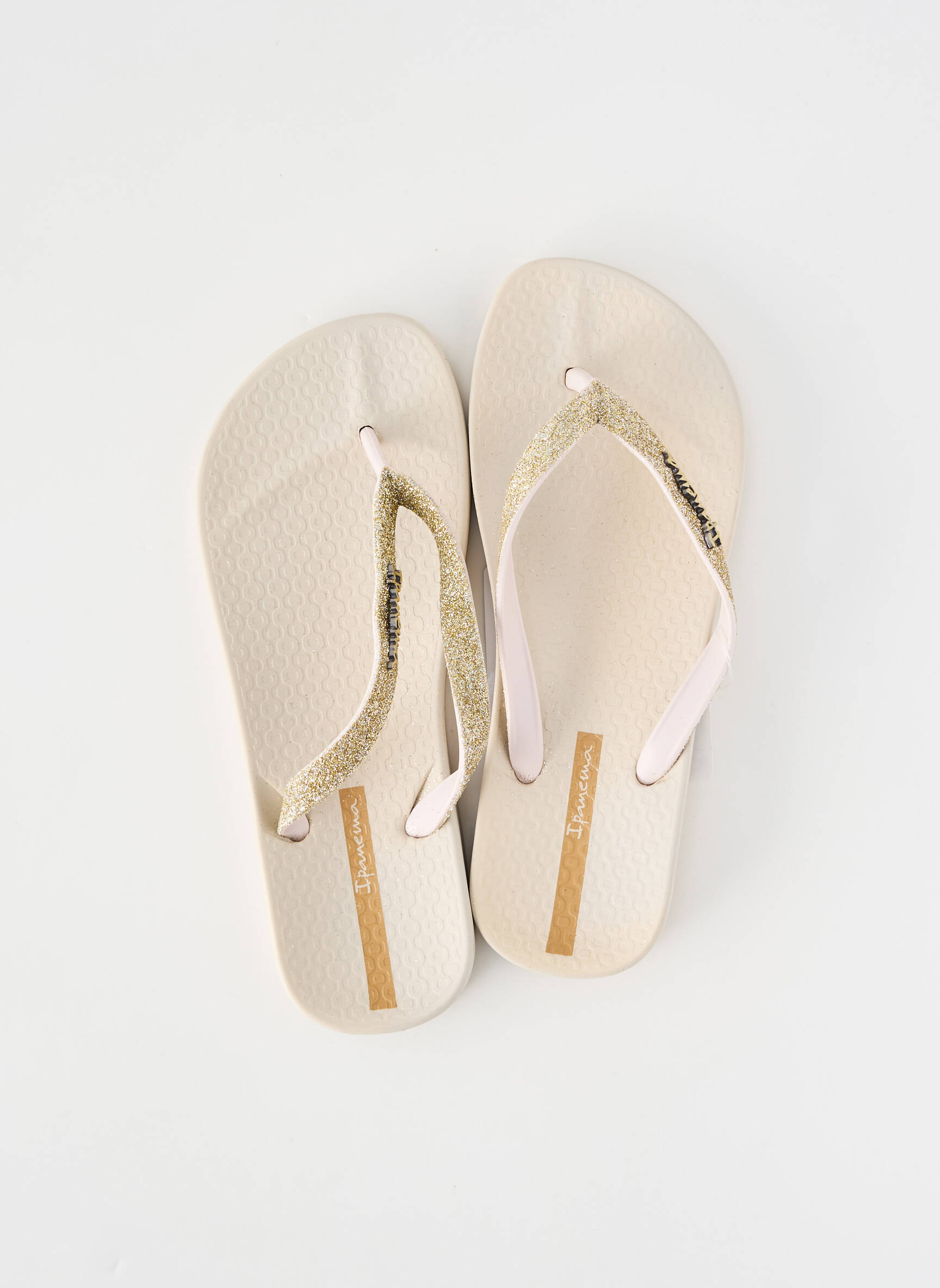 Tongs bout ouvert talon plat jusqu'à 3cm beige IPANEMA femme