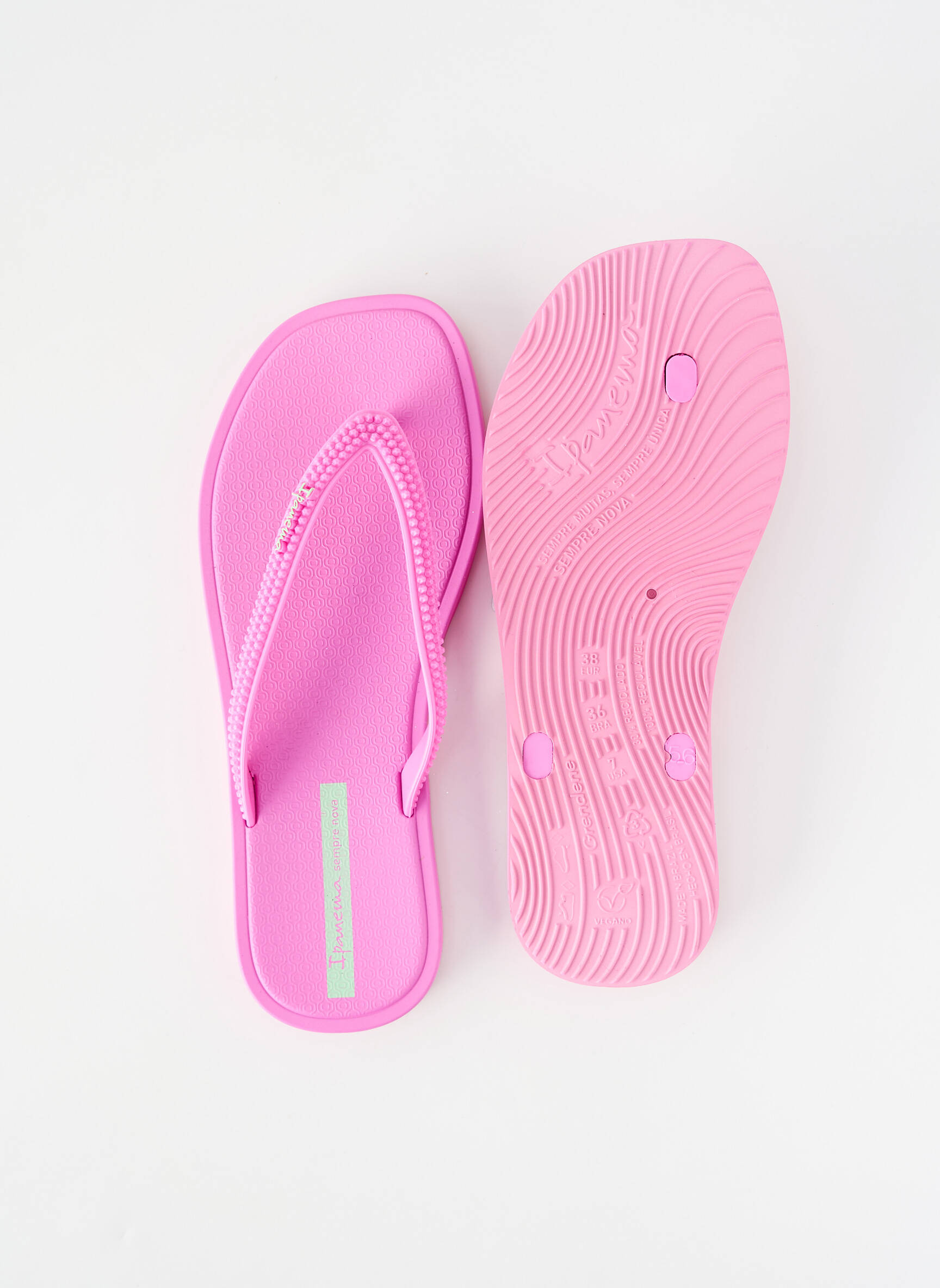 Tongs talon plat jusqu'à 3cm rose IPANEMA femme