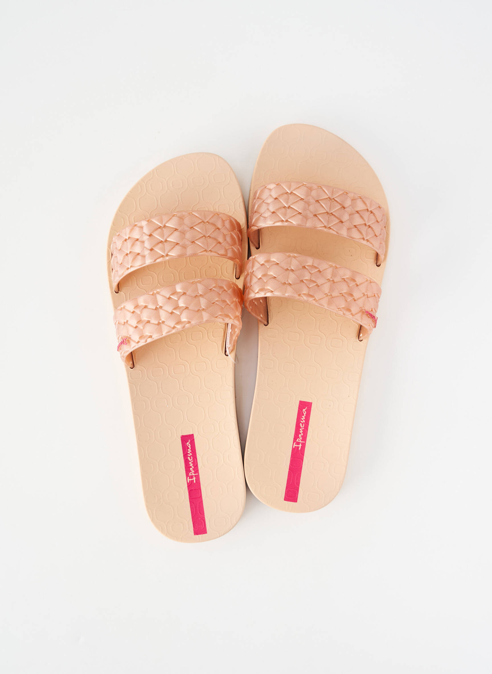 Mules/sabots tissage tressé talon plat jusqu'à 3cm rose IPANEMA femme