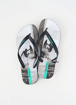 Tongs bout rond noir IPANEMA homme