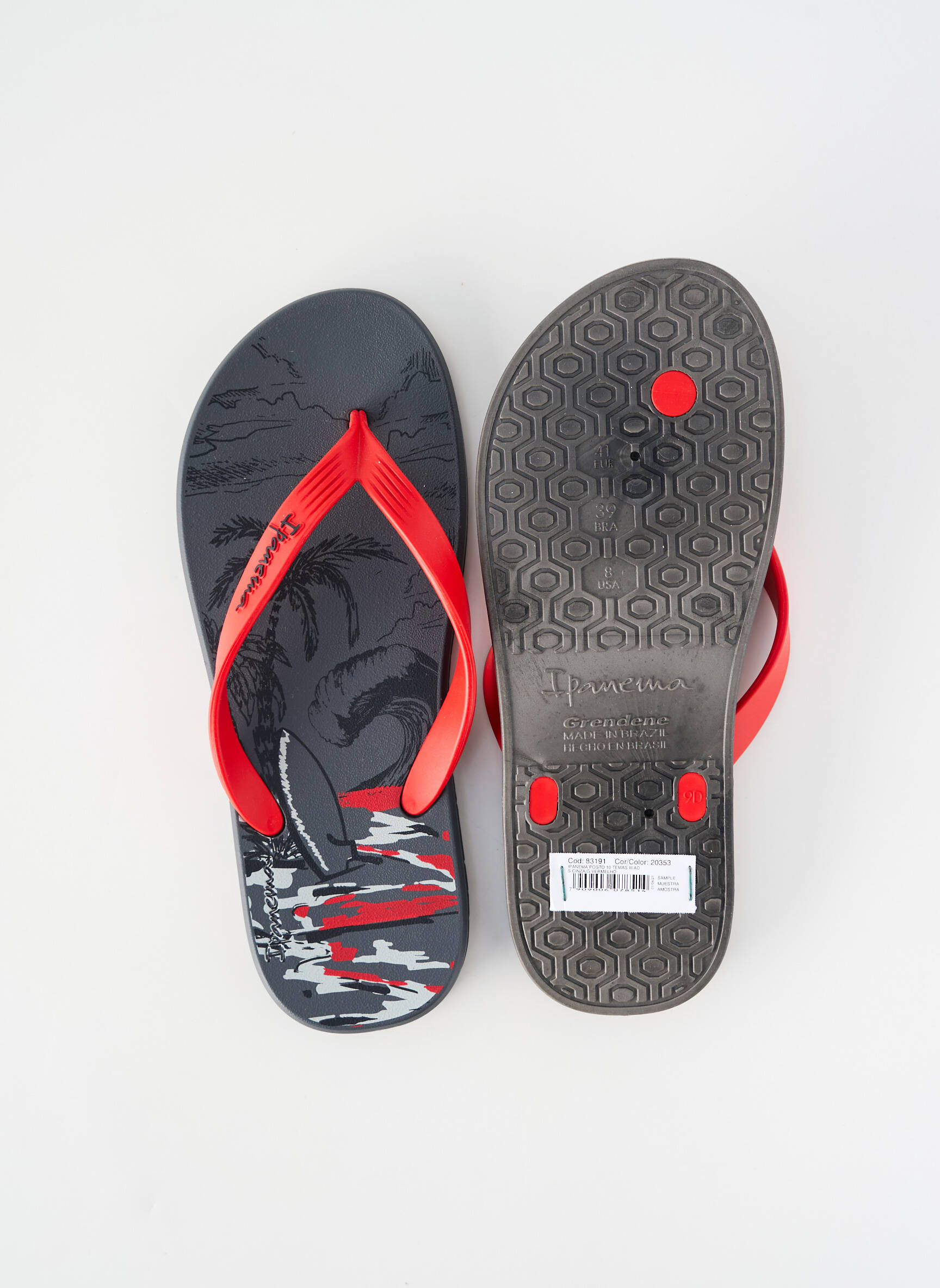 Tongs bout rond gris IPANEMA homme