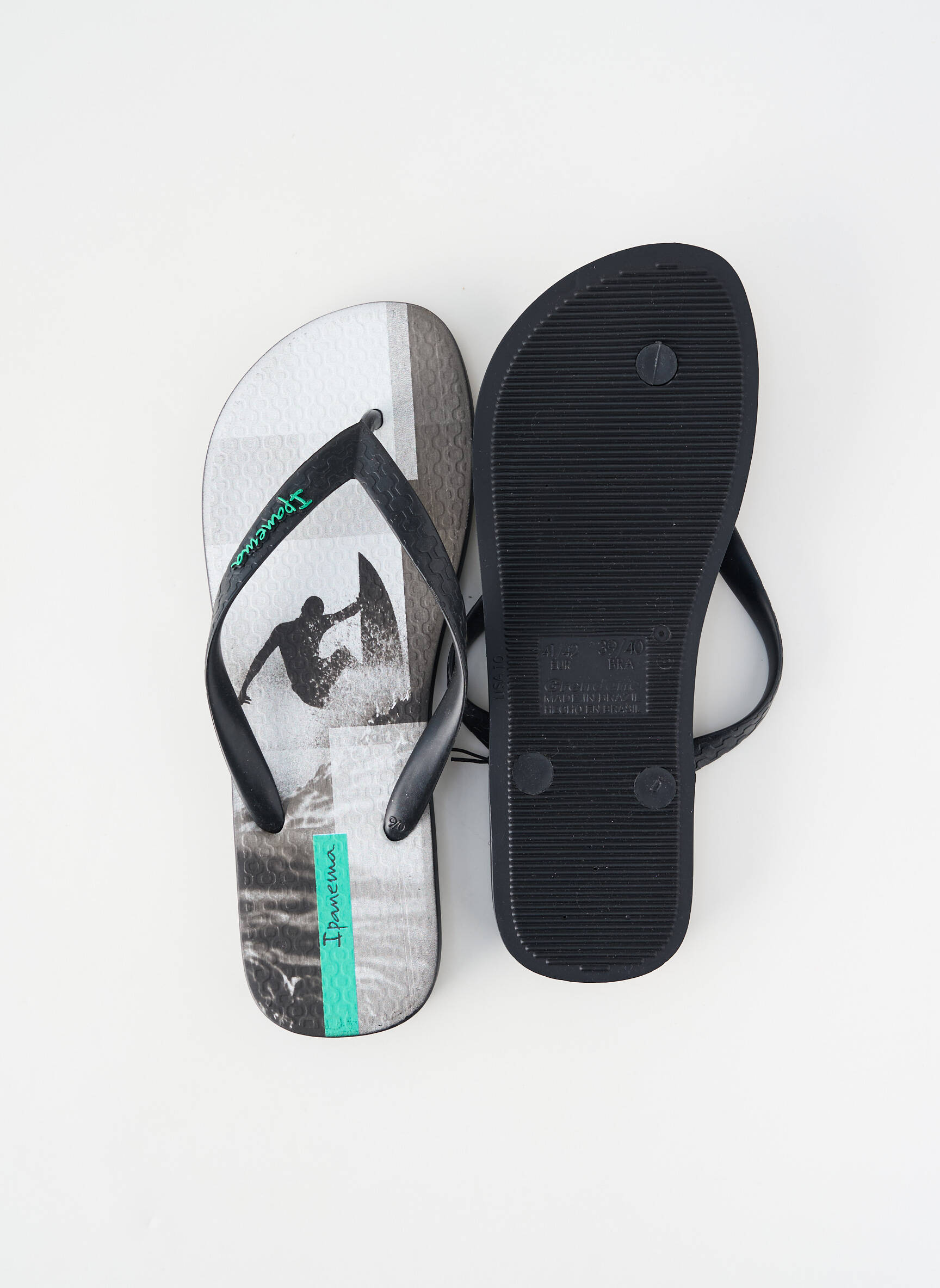 Tongs bout rond noir IPANEMA homme