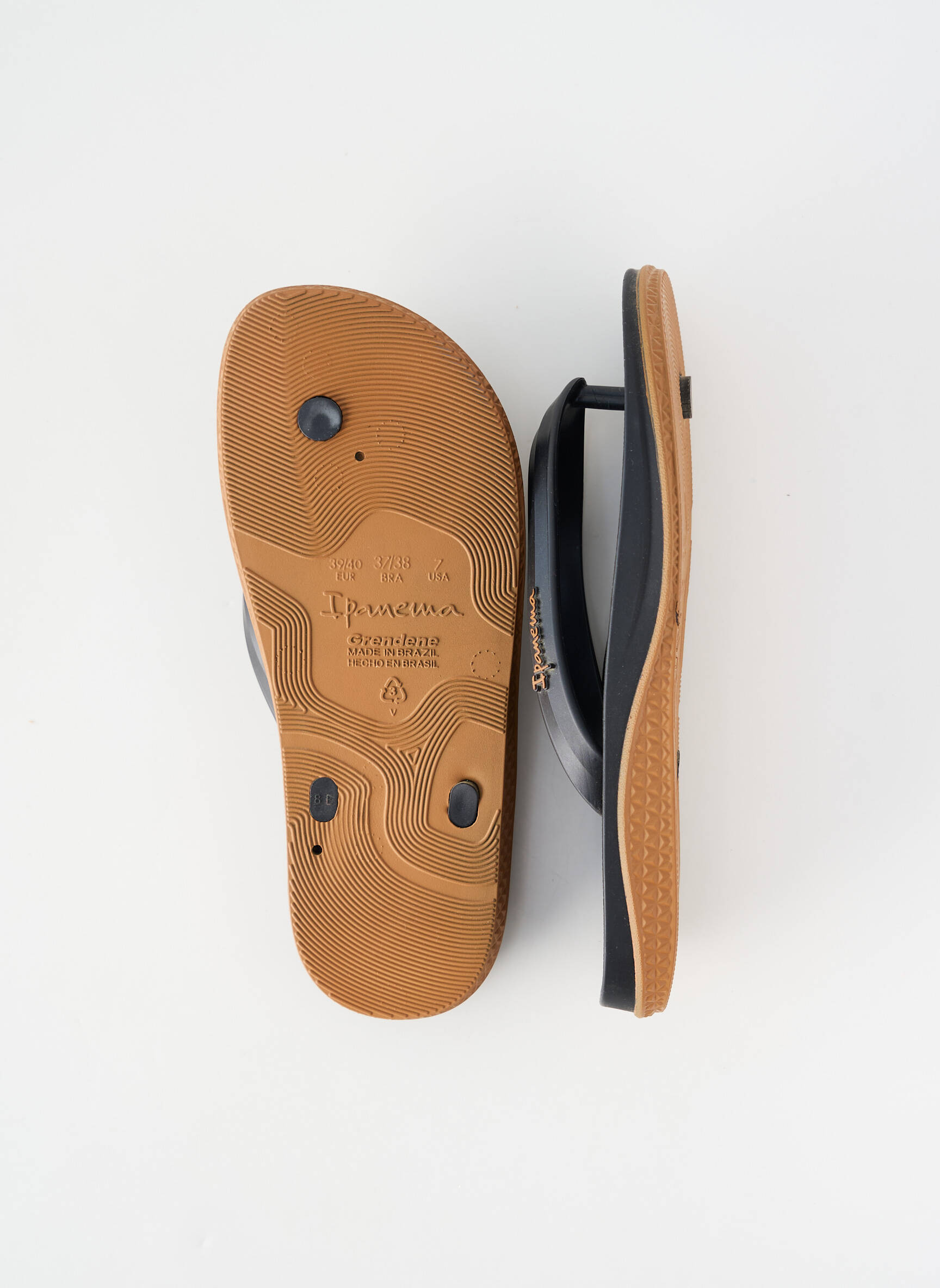 Tongs bout rond noir IPANEMA homme