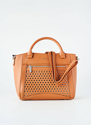 Sac fermeture zippée forme rectangulaire marron NAF NAF femme