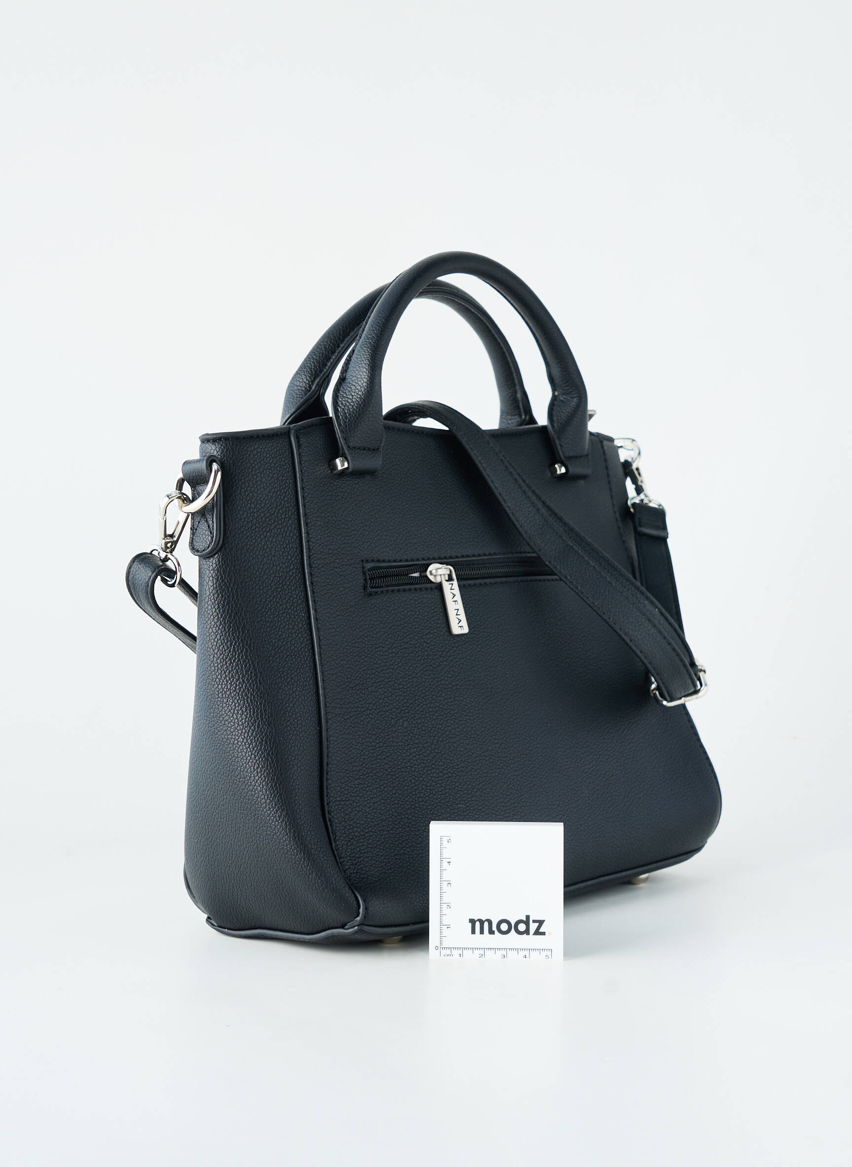 Sac fermeture zippée forme rectangulaire noir NAF NAF femme