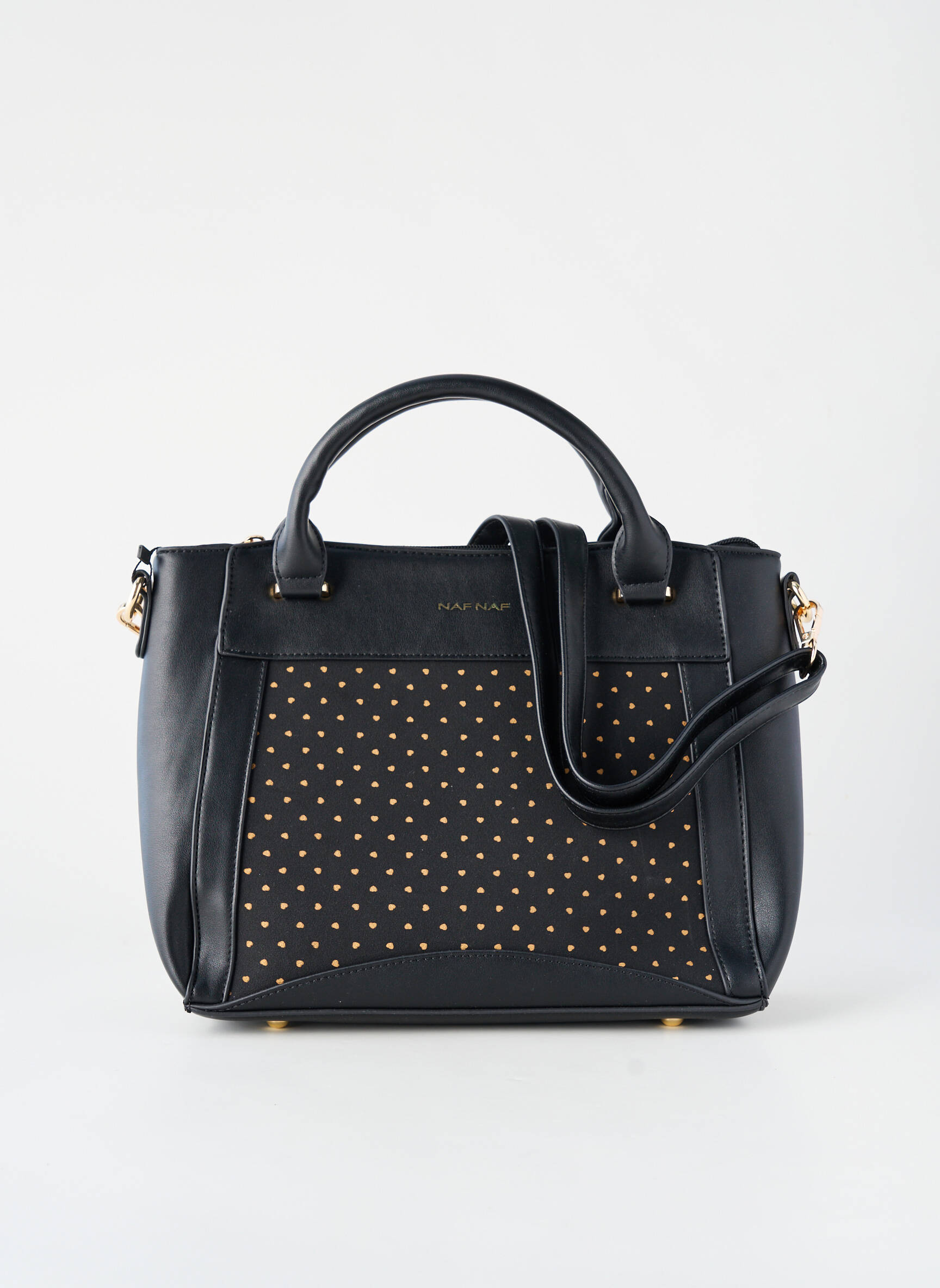 Sac fermeture zippée forme rectangulaire noir NAF NAF femme