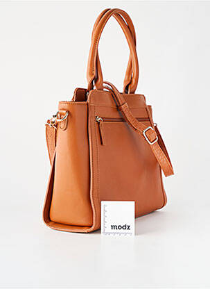 Sac fermeture zippée forme rectangulaire marron NAF NAF femme