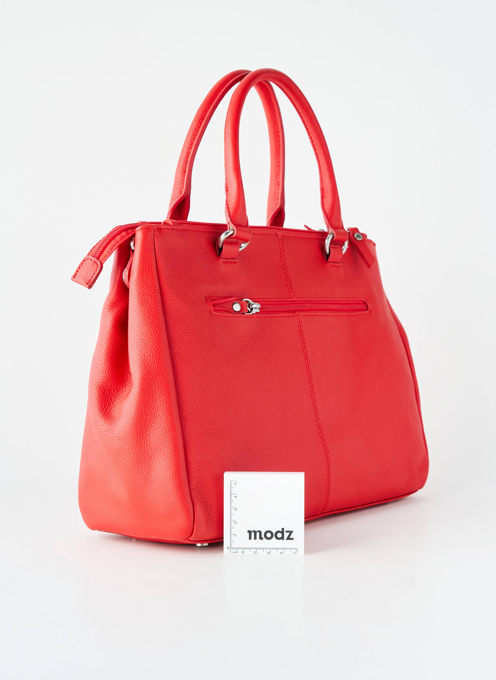 Sac fermeture zippée forme rectangulaire rouge NAF NAF femme