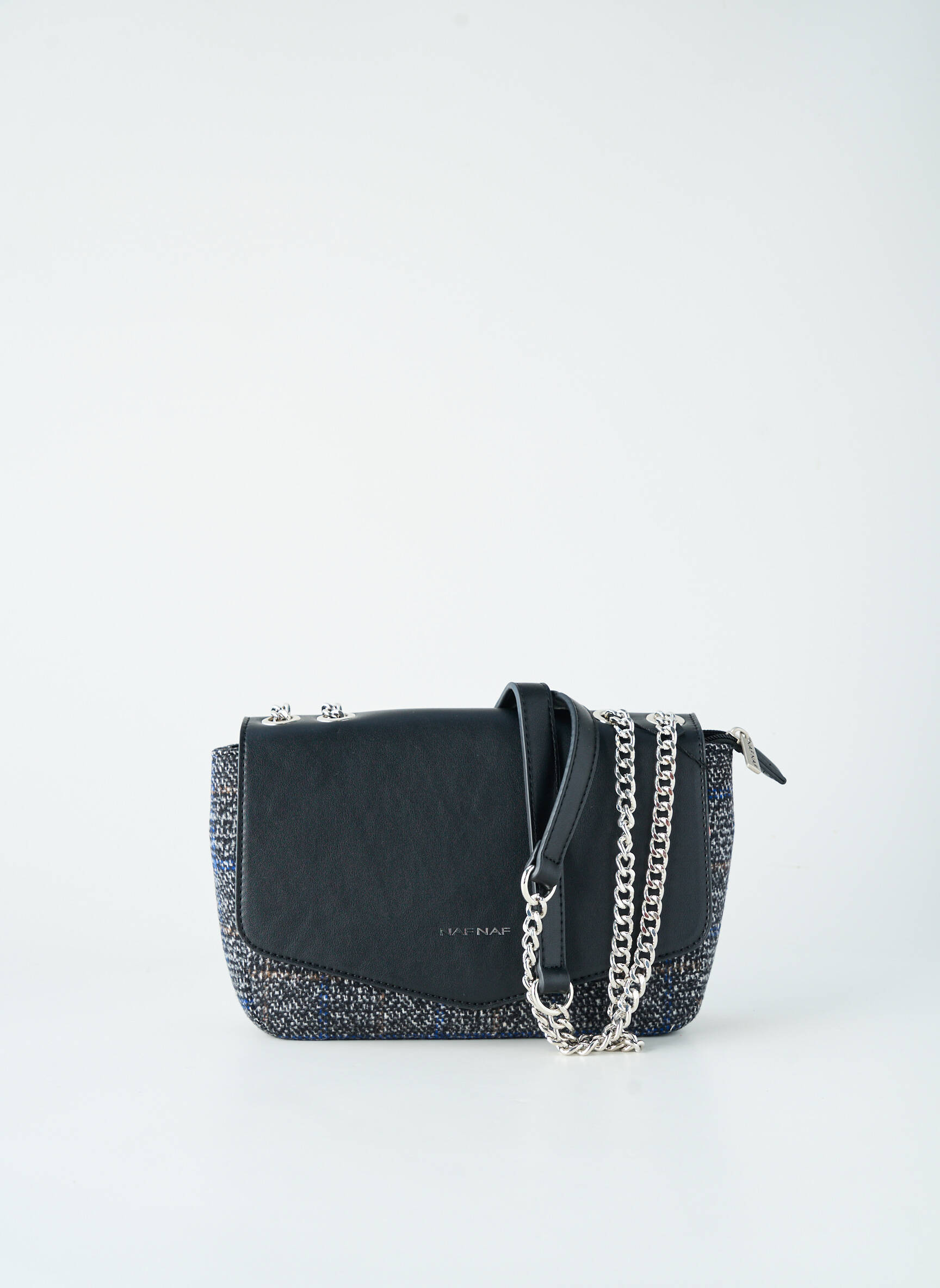 Sac multipoches forme rectangulaire noir NAF NAF femme
