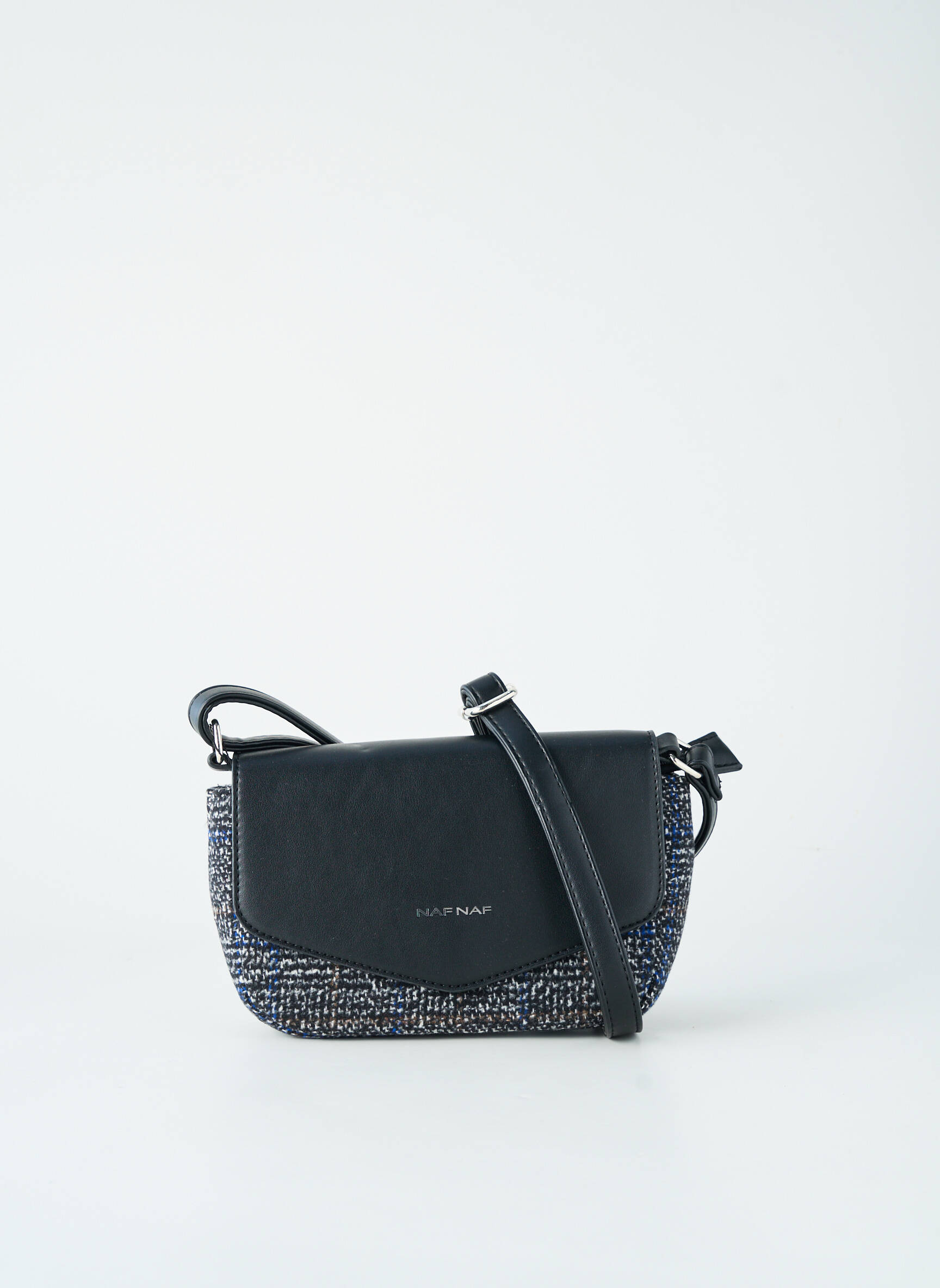 Sac multipoches forme rectangulaire noir NAF NAF femme