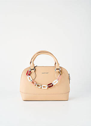 Sac fermeture zippée forme rectangulaire beige NAF NAF femme