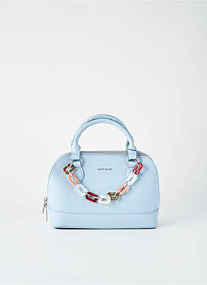 Sac fermeture zippée forme rectangulaire bleu NAF NAF femme