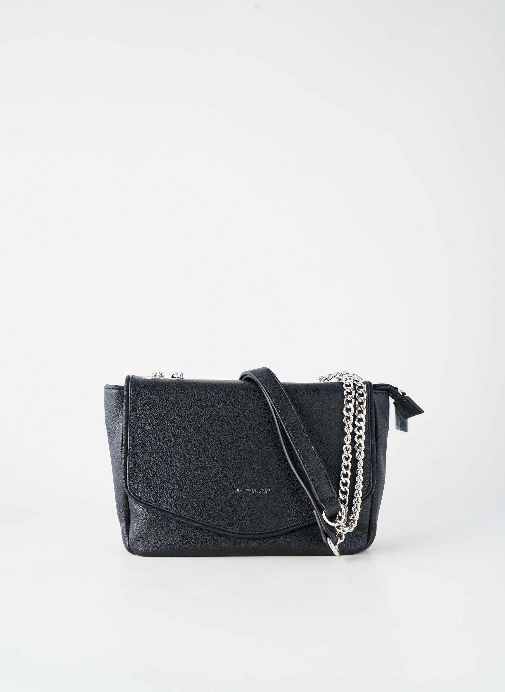 Sac multipoches forme rectangulaire noir NAF NAF femme